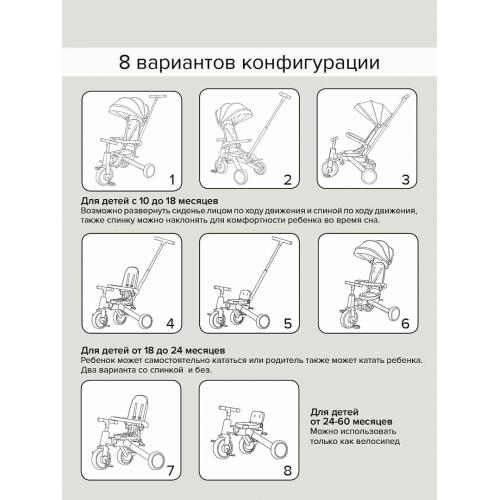 Трехколесный велосипед с ручкой Pituso Leve Pro / T8 Plus-Black (черный) 2026