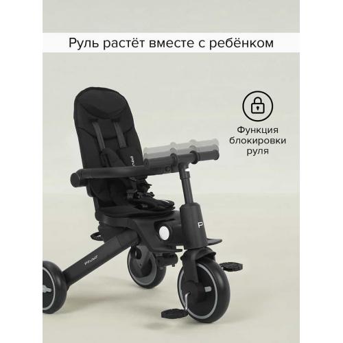 Трехколесный велосипед с ручкой Pituso Leve Pro / T8 Plus-Black (черный) 2026