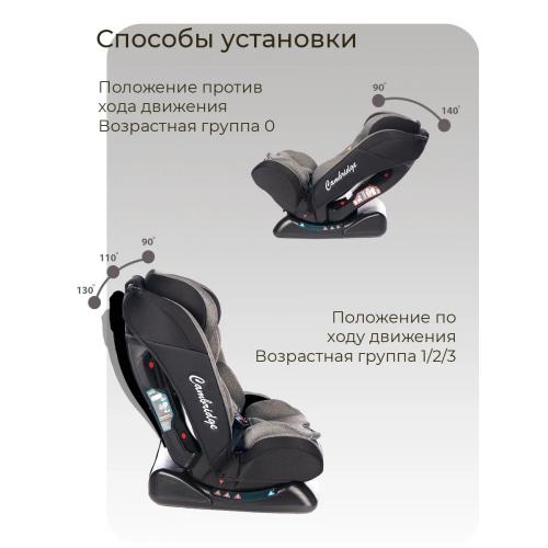 Автокресло TRON CAMBRIDGE Grey pull (без Isofix) 0-36 кг