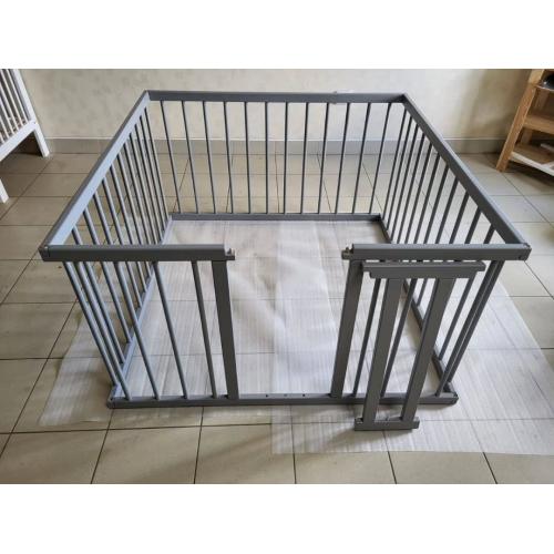 Игровой манеж деревянный (120х120х68 см) Серый