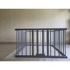 Игровой манеж деревянный (120х120х68 см) Серый