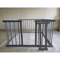 Игровой манеж деревянный (120х120х68 см) Серый