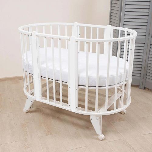 Кроватка детская универсальная 6/1 PITUSO Stella маятник Белый-Белый 106501