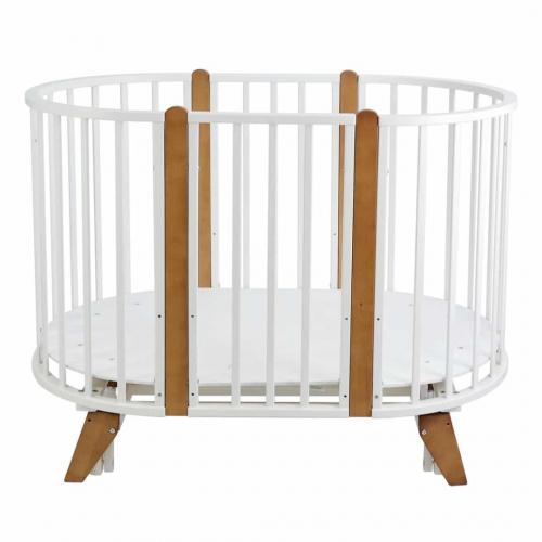Кроватка детская универсальная 6/1 PITUSO Stella маятник Белый-Бук 106501-6