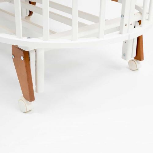 Кроватка детская универсальная 6/1 PITUSO Stella маятник Белый-Бук 106501-6