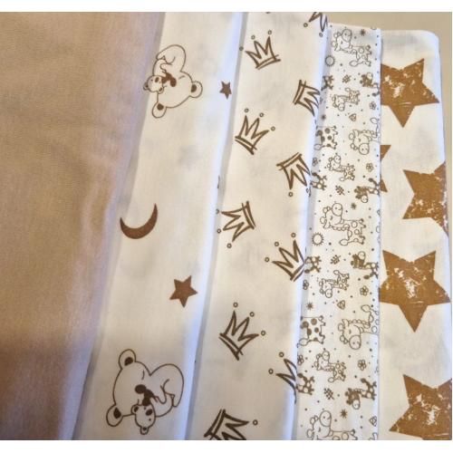 Пеленка трикотажная 5 шт Бежевый  (ТМ Пеленкино)