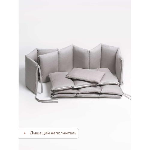 Бортик для кроватки Perina SoftCotton СК1/4-05.16 Серый