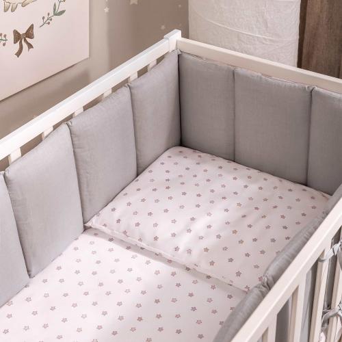 Бортик для кроватки Perina SoftCotton СК1/4-05.16 Серый