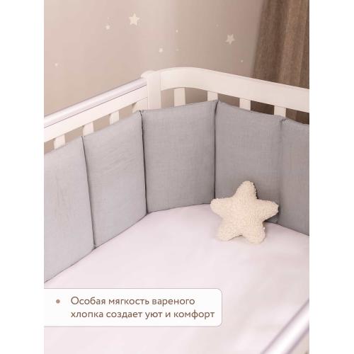Бортик для кроватки Perina SoftCotton СК1/4-05.16 Серый