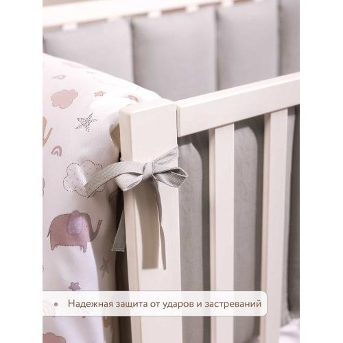 Бортик для кроватки Perina SoftCotton СК1/4-05.16 Серый