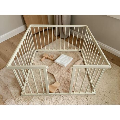 Игровой манеж деревянный (120х120х68 см) Белый