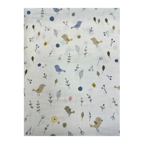 Пеленка фланель 90х60 см Птички