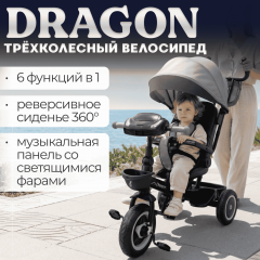 Детский велосипед BubaGo Dragon BG 161-3 Темно серый