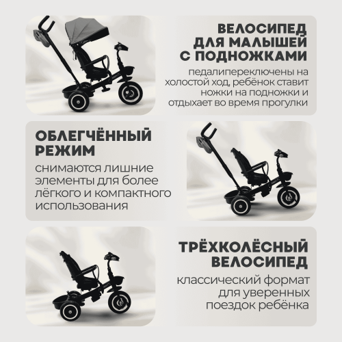 Детский велосипед BubaGo Dragon BG 161-3 Темно серый