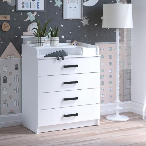 Комод пеленальный Атон Мебель Marvin (Белая Аляска - белый)