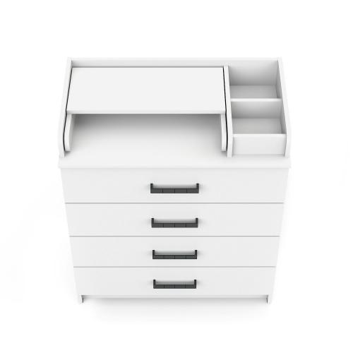 Комод пеленальный Атон Мебель Marvin (Белая Аляска - белый)