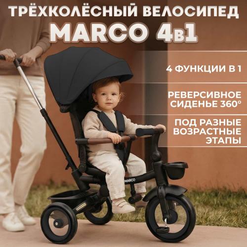 Детский велосипед трехколесный BubaGo Marco BG 214-2 Черный