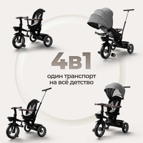 Детский велосипед трехколесный BubaGo Marco BG 214-3 Темно Серый