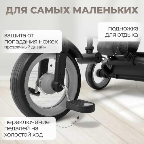 Детский велосипед трехколесный BubaGo Marco BG 214-3 Темно Серый