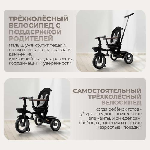 Детский велосипед трехколесный BubaGo Marco BG 214-3 Темно Серый