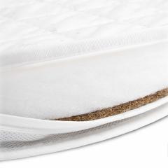 Комплект SKV 106 кроватка + матрас Plitex (2шт)  (колеса, маятник) белый бук