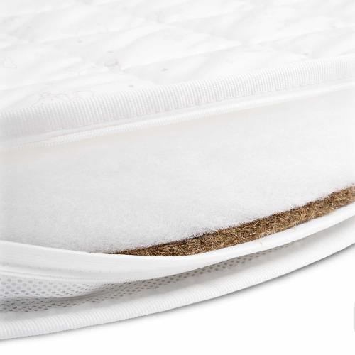 Комплект SKV 106 кроватка + матрас Plitex (2шт)  (колеса, маятник) белый бук