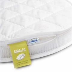 Комплект SKV 106 кроватка + матрас Plitex (2шт)  (колеса, маятник) белый бук