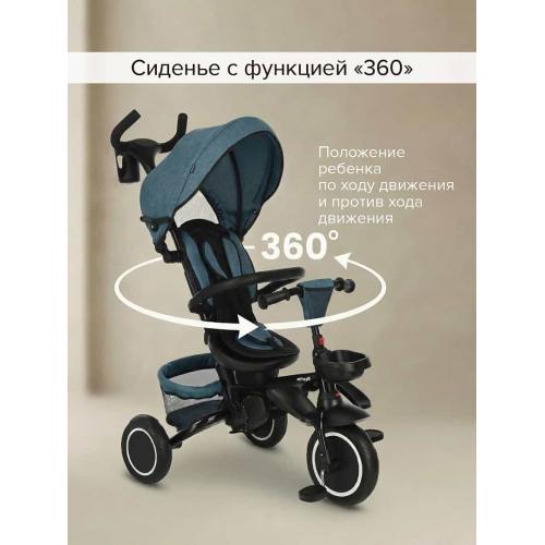 Велосипед трехколесный Pituso Elite Plus Blue Сине-зеленый JY-T05Plus-Teal