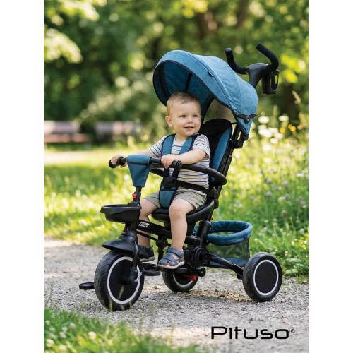 Велосипед трехколесный Pituso Elite Plus Blue Сине-зеленый JY-T05Plus-Teal