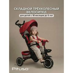 Велосипед трехколесный Pituso Elite Plus Red Maroon Темно-красный JY-T05Plus-Red