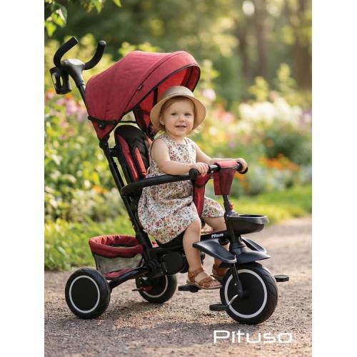 Велосипед трехколесный Pituso Elite Plus Red Maroon Темно-красный JY-T05Plus-Red