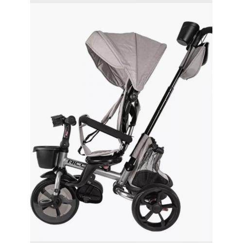 Велосипед трехколесный Tech Team Ricco с ручкой 253020 бежевый