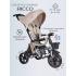 Велосипед трехколесный Tech Team Ricco с ручкой 253020 бежевый