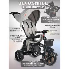 Велосипед трехколесный Tech Team Ricco с ручкой 253051 серый