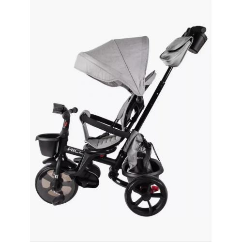 Велосипед трехколесный Tech Team Ricco с ручкой 253051 серый