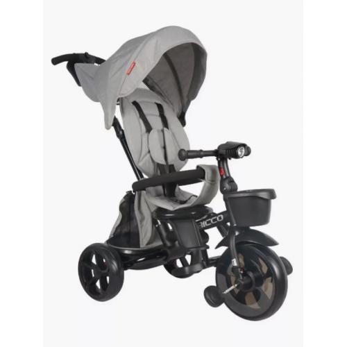 Велосипед трехколесный Tech Team Ricco с ручкой 253051 серый
