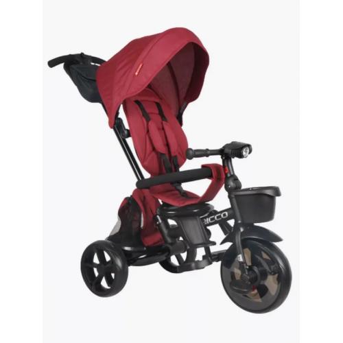 Велосипед трехколесный Tech Team Ricco с ручкой 253075 красный