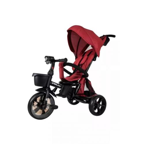 Велосипед трехколесный Tech Team Ricco с ручкой 253075 красный