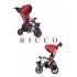 Велосипед трехколесный Tech Team Ricco с ручкой 253075 красный