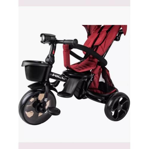 Велосипед трехколесный Tech Team Ricco с ручкой 253075 красный