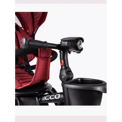 Велосипед трехколесный Tech Team Ricco с ручкой 253075 красный