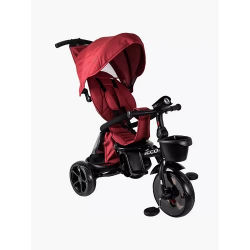 Велосипед трехколесный Tech Team Ricco с ручкой 253075 красный
