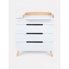 Комод пеленальный Rant Indy Pro / 123 (Cloud White) (80 см) (съемная доска)