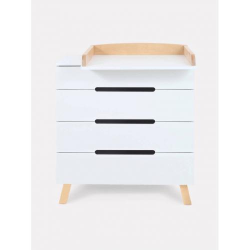 Комод пеленальный Rant Indy Pro / 123 (Cloud White) (80 см) (съемная доска)