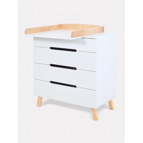 Комод пеленальный Rant Indy Pro / 123 (Cloud White) (80 см) (съемная доска)