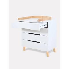 Комод пеленальный Rant Indy Pro / 123 (Cloud White) (80 см) (съемная доска)