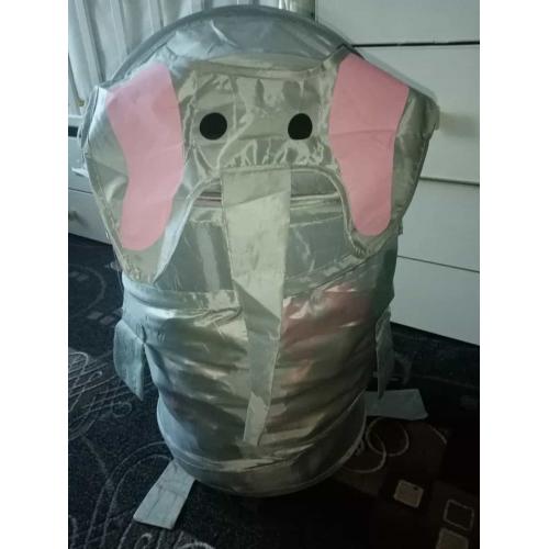 Корзина для игрушек LI HSEN СЛОНИК серый 35*58 см