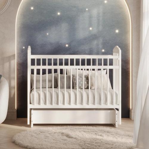 Кроватка Giovanni Comfort (Белый) Маятник без ящика (Джованни / планка)