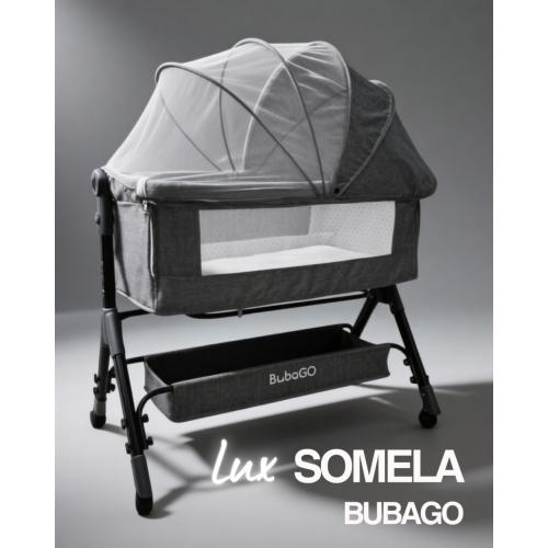 Кроватка люлька BubaGo Somela BG 180-1 Серый (колеса, маятник)