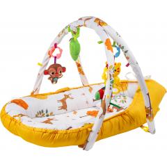 Развивающий коврик Labalu Музыкальный с коконом (оранжевый)